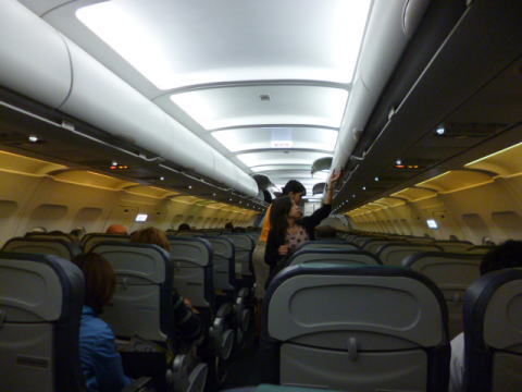 セブパシフィック航空エアバスA319型機の機内