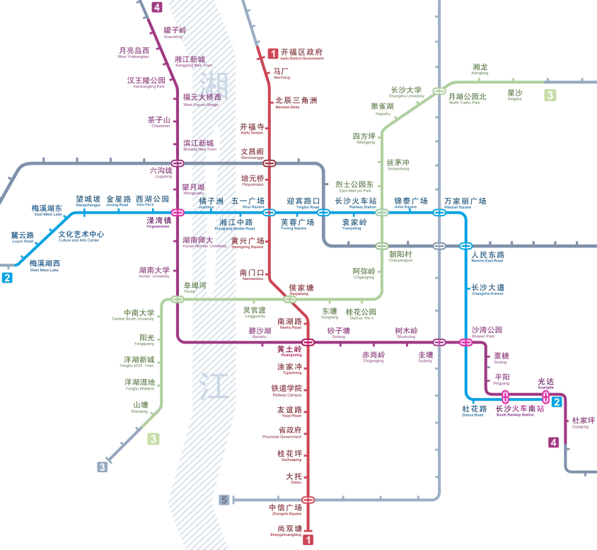 長沙地下鉄 路線図