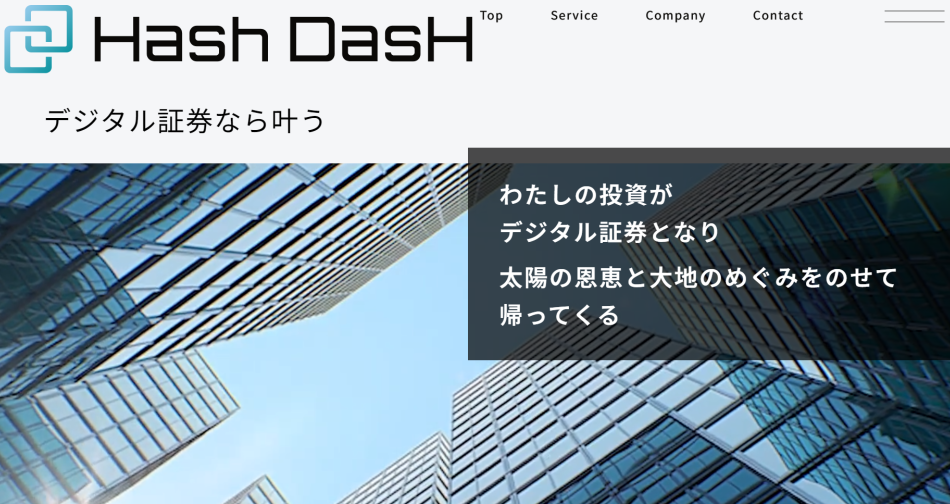 Hash DasH Holdingsのサイト画像