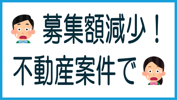 不動産案件で小型案件が増加のタイトル画像