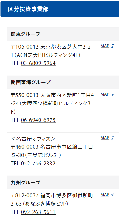 穴吹興産の事務所の所在地