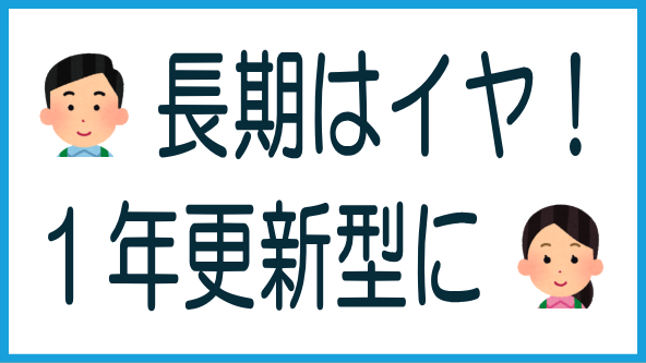 長期案件を1年更新型にのタイトル画像