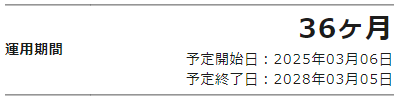 倉敷ホテル案件の運用期間